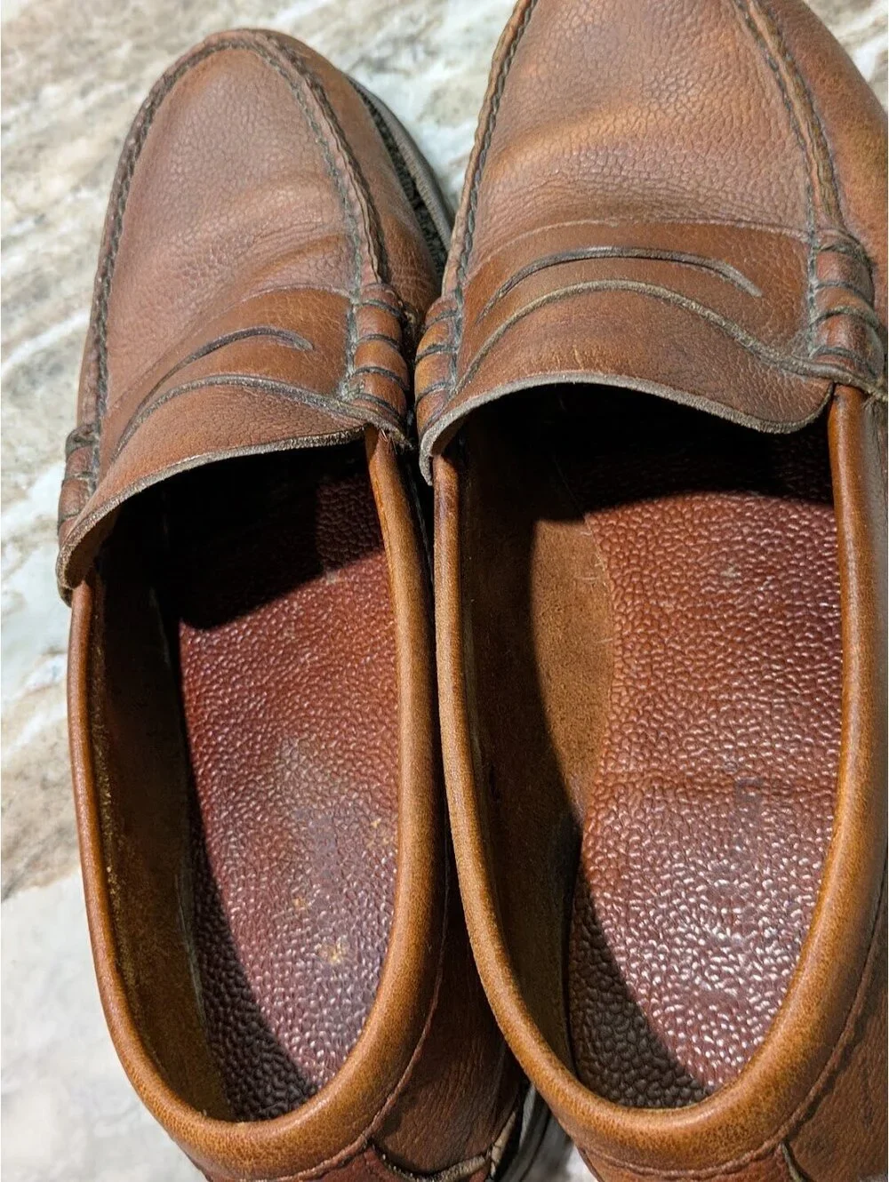 L.L. Bean Leather Slip‑On Shoes Brown | Comfy | classic everyday ease GUC